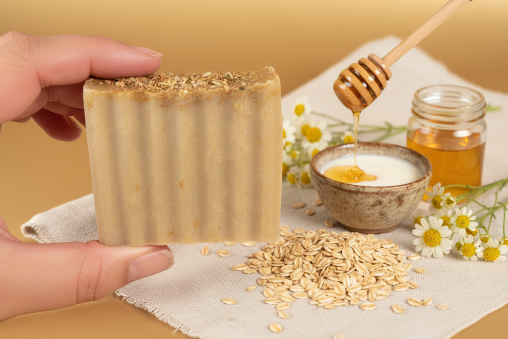 🐐 Goat Milk Oat & Honey🥛🍯(Moisturizing Sensitive Skin Soap Bar)